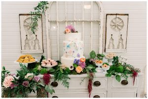 cake wedding styled shoot