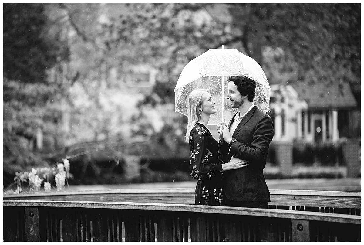 umbrella photo rainy engagement session