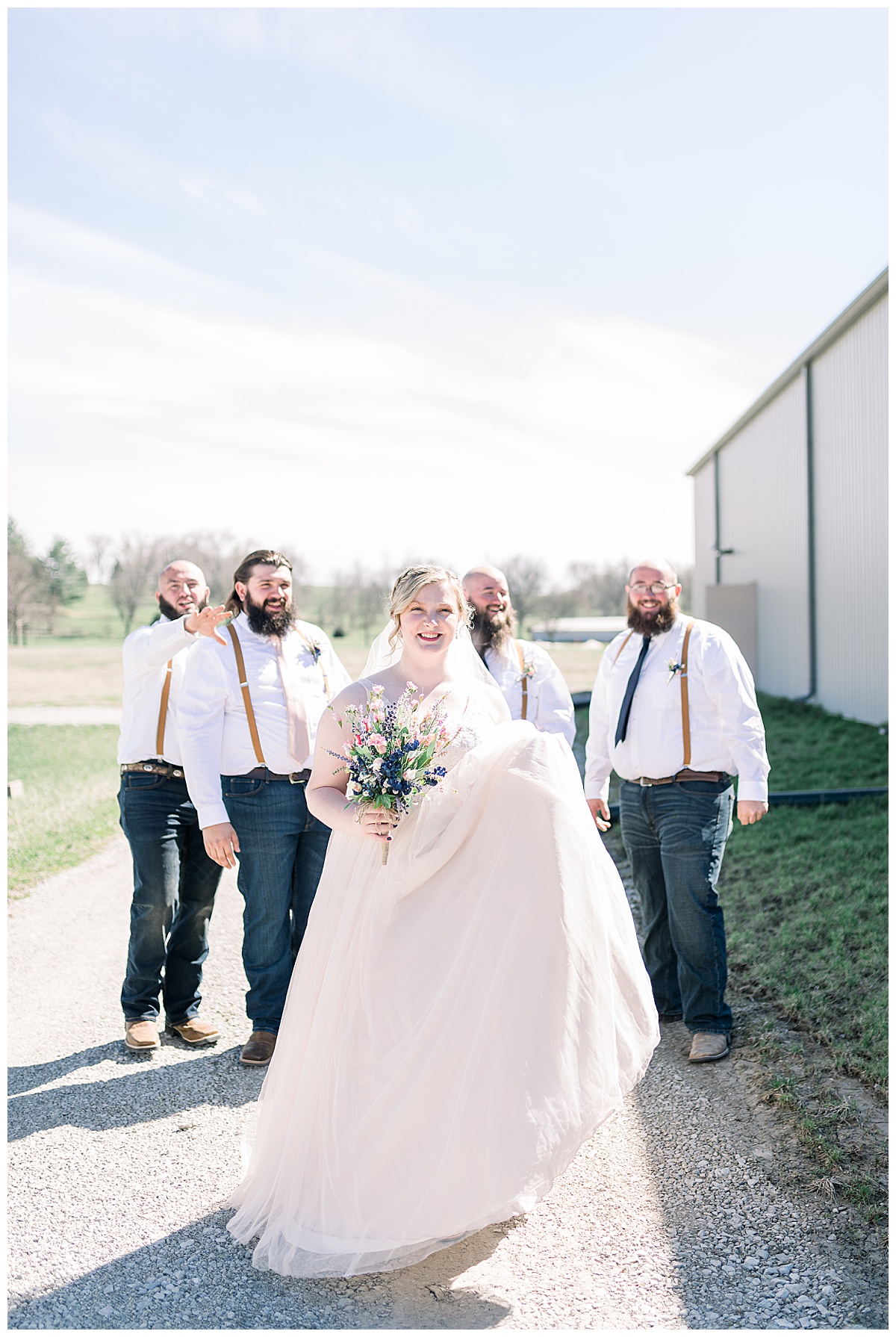 bride and groomsmen