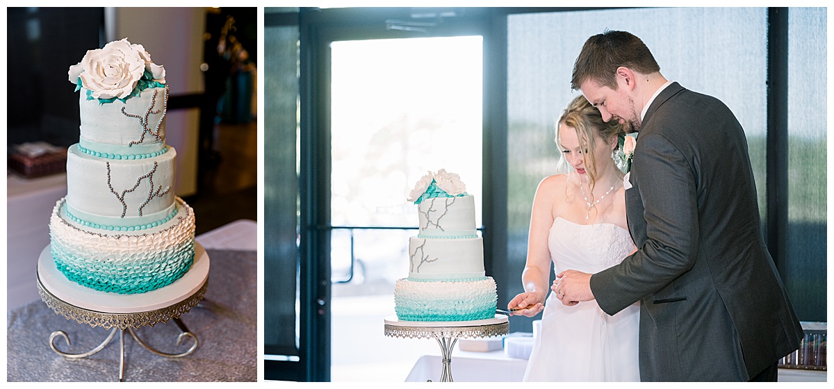 cotillion wedding blue springs cake cutting