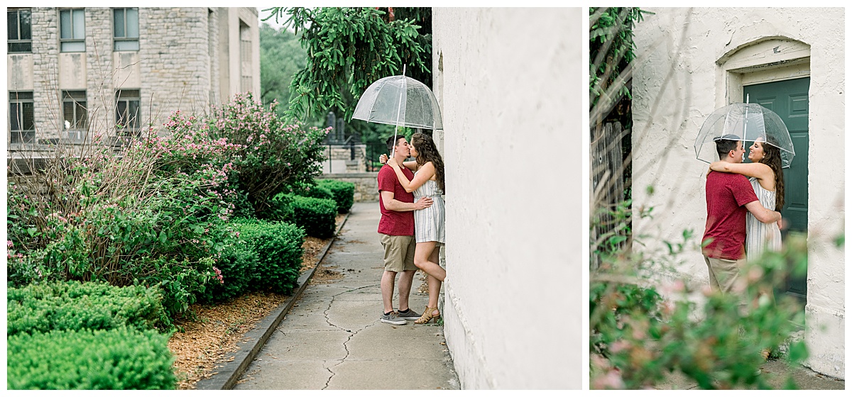 Couple in the rain Excelsior Springs