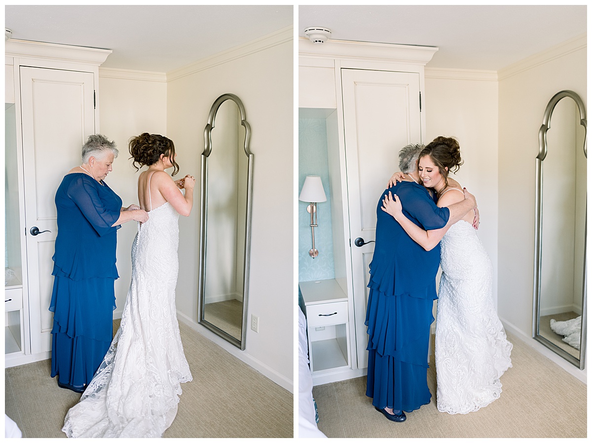 bride with mother bridal suite