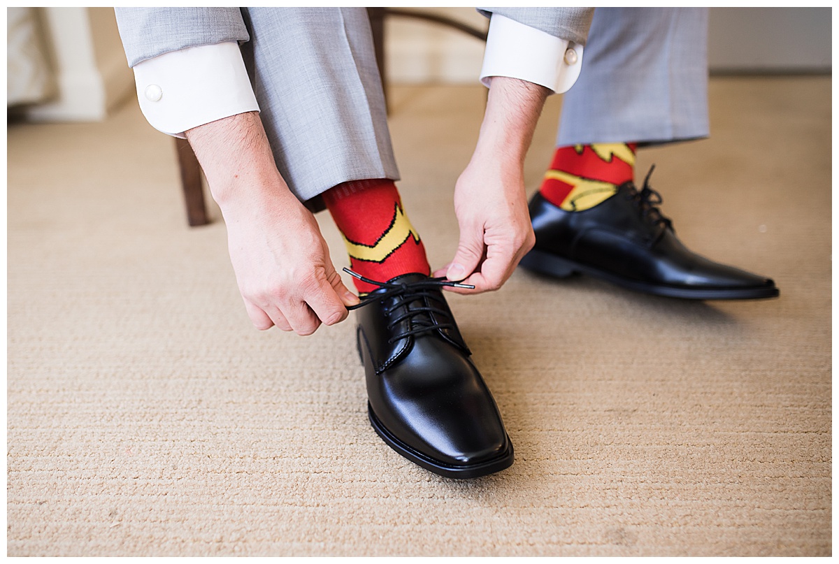 groom superhero socks
