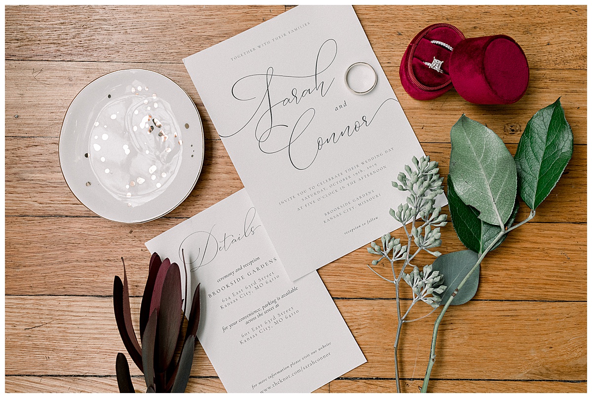 brookside gardens wedding invitation suite