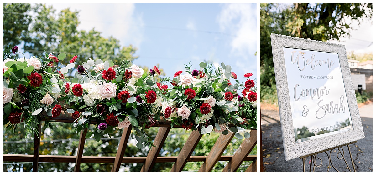 good earth floral wedding installation