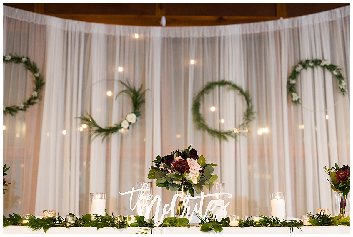 brookside gardens wedding party head table